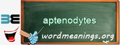 WordMeaning blackboard for aptenodytes